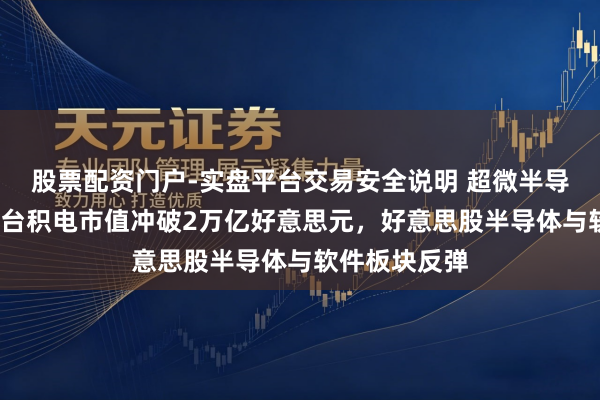股票配资门户-实盘平台交易安全说明 超微半导体涨近9%,台积电市值冲破2万亿好意思元,好意思股半导体与软件板块反弹