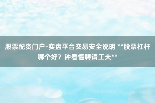 股票配资门户-实盘平台交易安全说明 **股票杠杆哪个好？钟看懂聘请工夫**